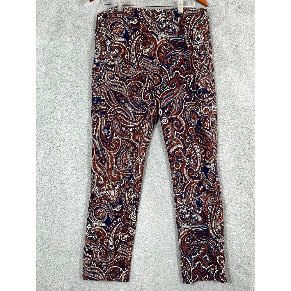 Chico's Slimming Juliet Pant Women 1.5 Multicolor Paisley Boho Ankle Groovy